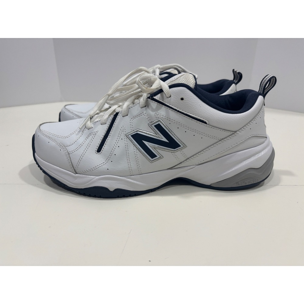 New Balance 619 White Navy Leather Training Shoes MX619WN Mens 11 4E Extra Wide